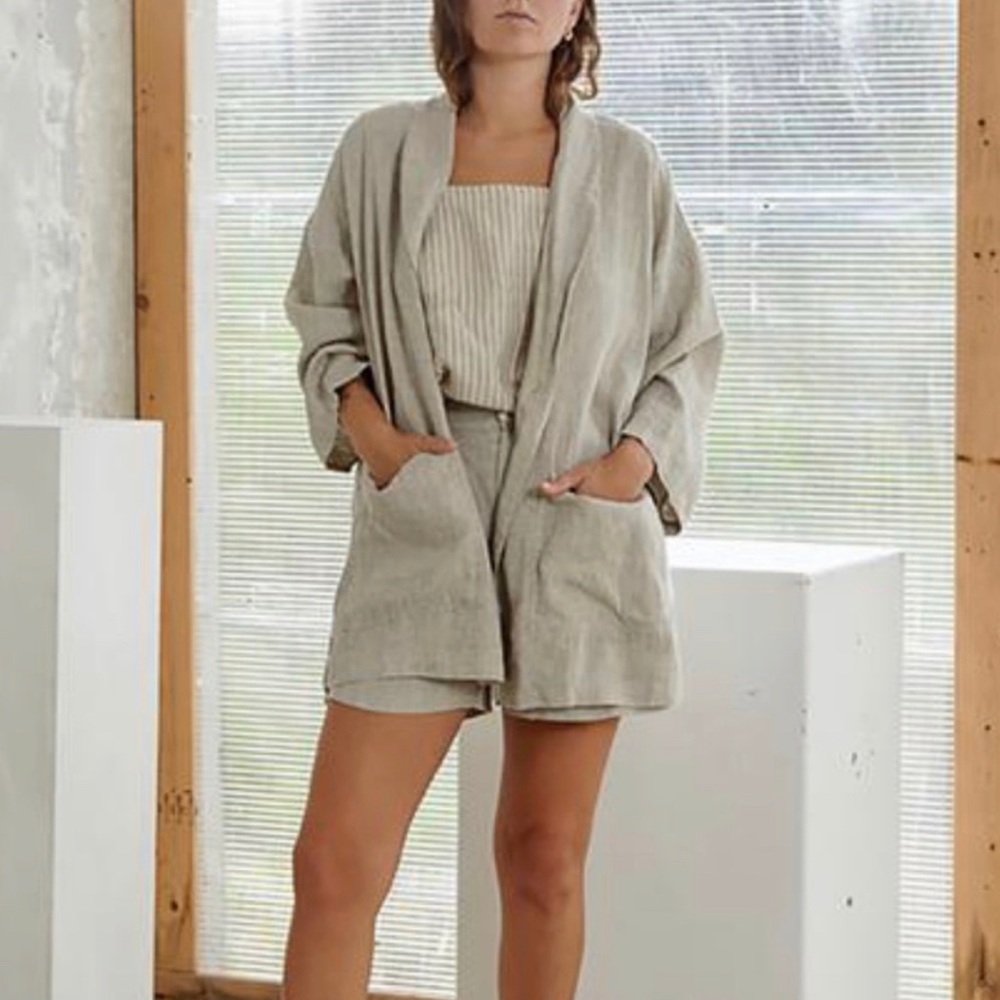 Esby Simone Linen Jacket - Tanstone - Picture 2 of 15